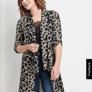 Animal Print Duster Cardigan